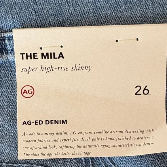 AG Adriano Goldschmied Light Blue High Rise Jeans- Super High-rise Skinny - Picture 10 of 14